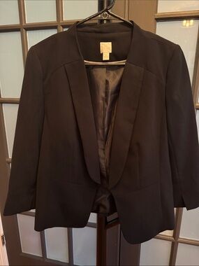 LC Lauren Conrad Black Open-Front Blazer Jacket